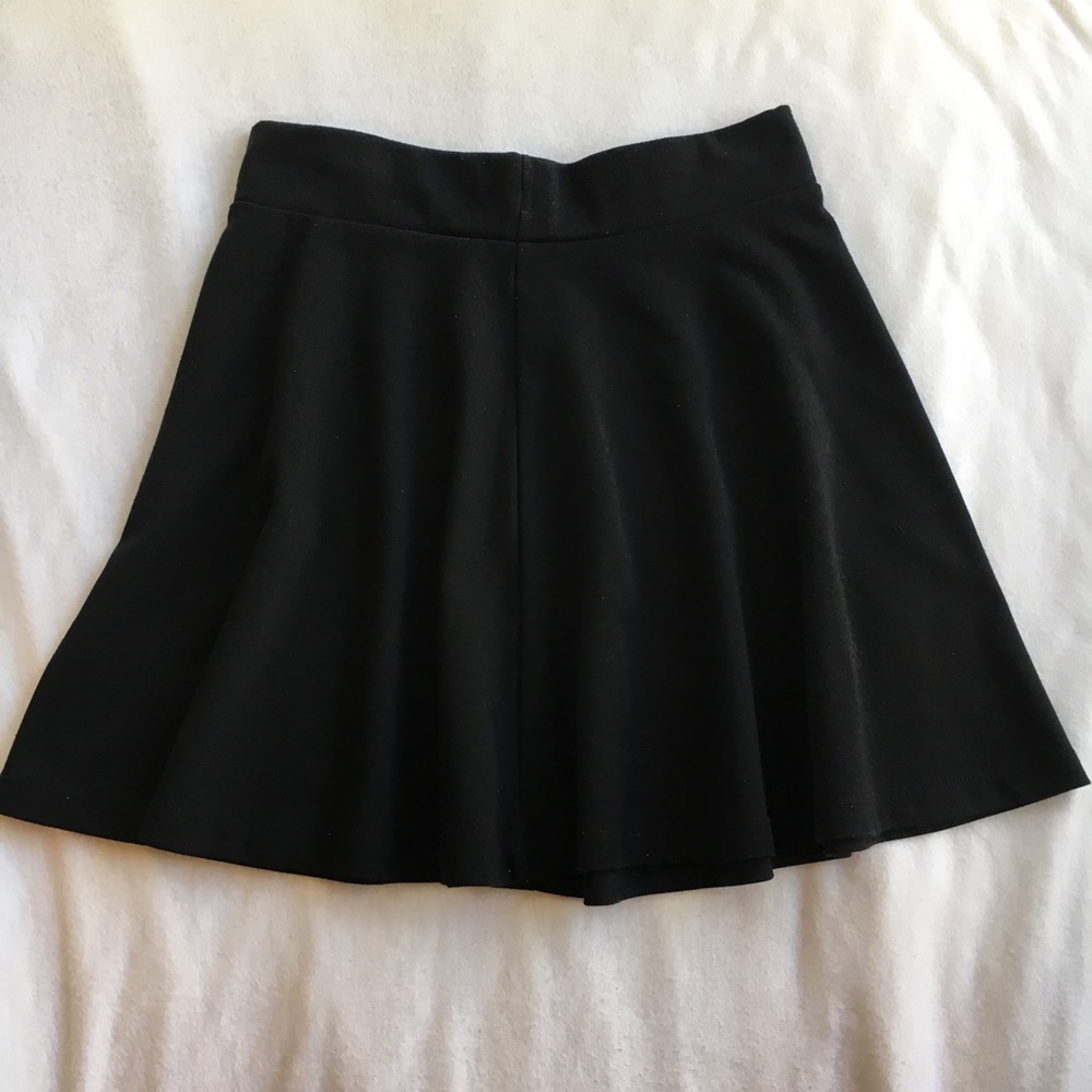 Black mini skirt